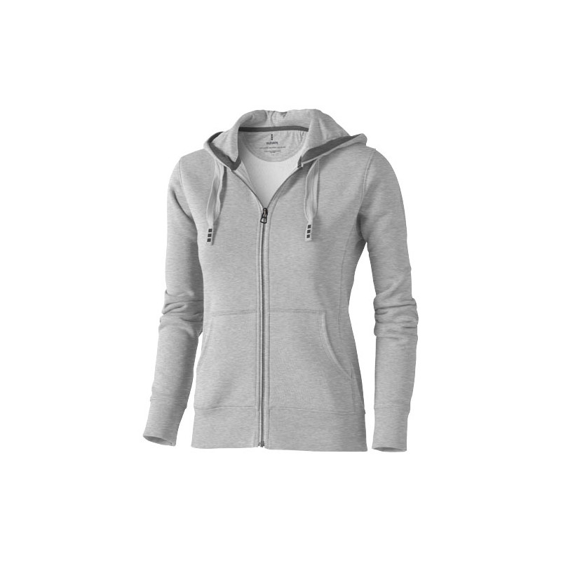 ARORA dámske's full zip hoodie, grey melange, XS