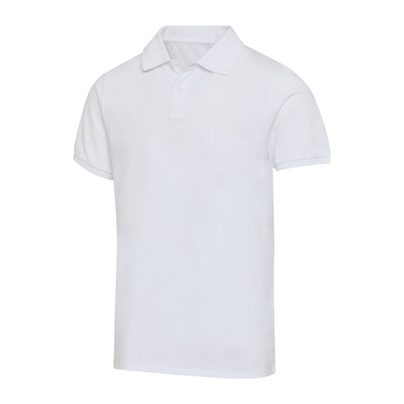 BERYL unisex organic recycled polo, biela, XS