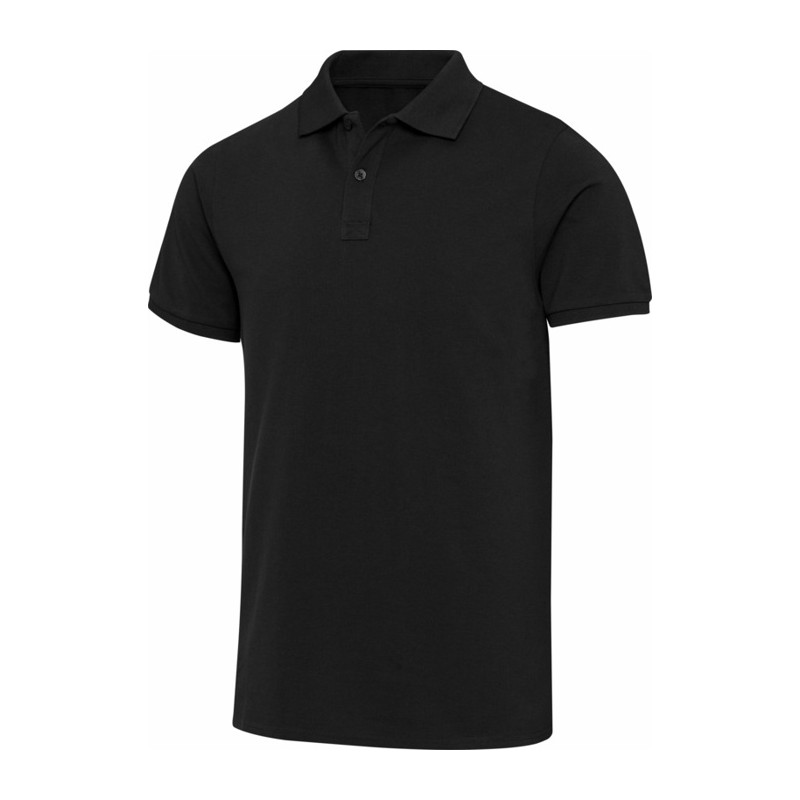 BERYL unisex organic recycled polo, čierna, 2XS