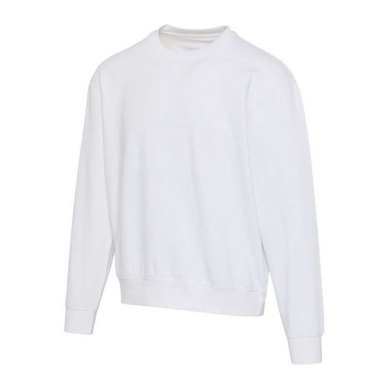 BORIS unisex oversized organic crewneck sweat, biela, 2XL