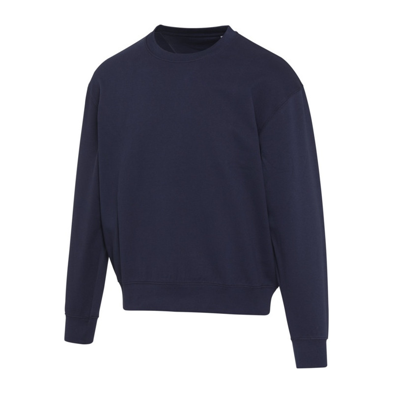 BORIS unisex oversized organic crewneck, tmavomodrá, 2XS
