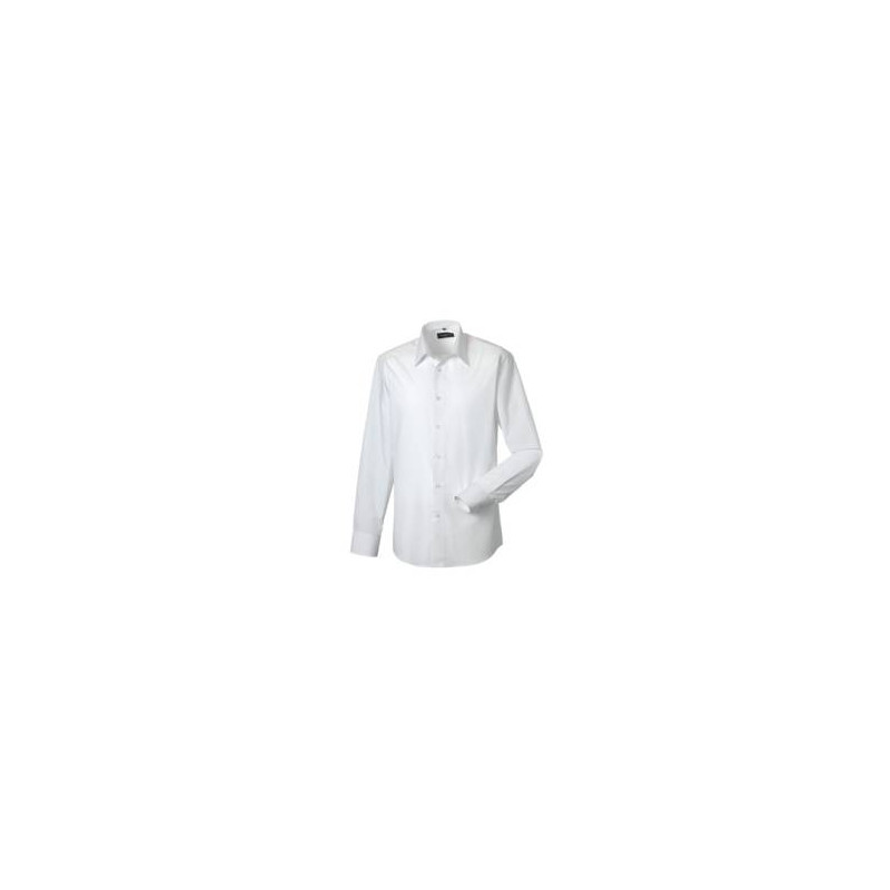pánske`s Long Sleeve Tailored Polycotton, biela, 4XL (49/50)
