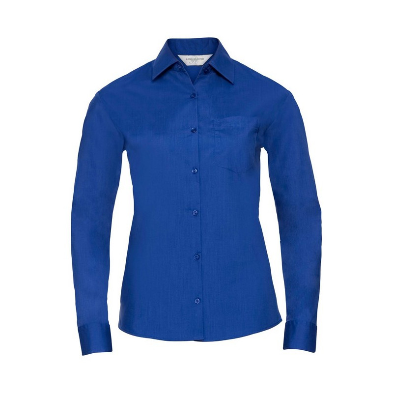 Ladies` Long Sleeve Classic Polycotton, bright royal, 3XL