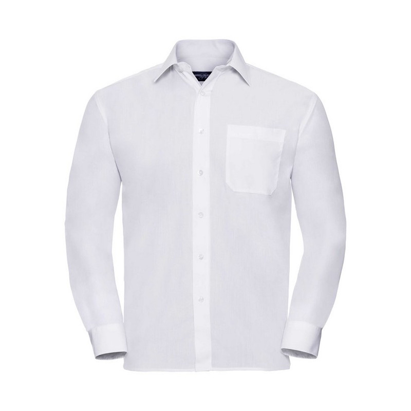 Men`s Long Sleeve Classic Polycotton Poplin Shirt