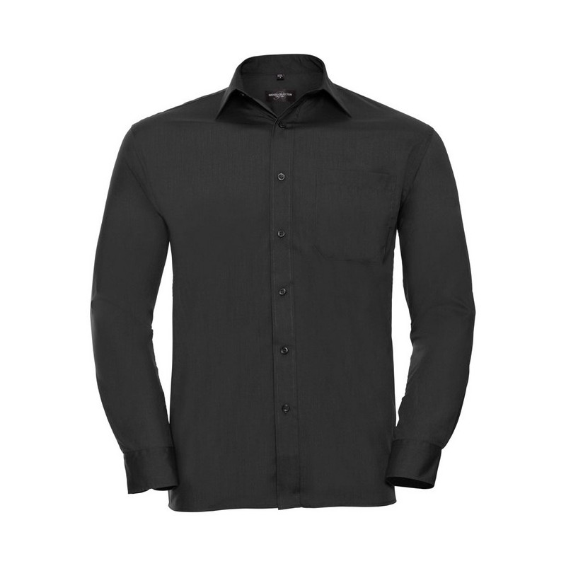 Men`s Long Sleeve Classic Polycotton Poplin Shirt