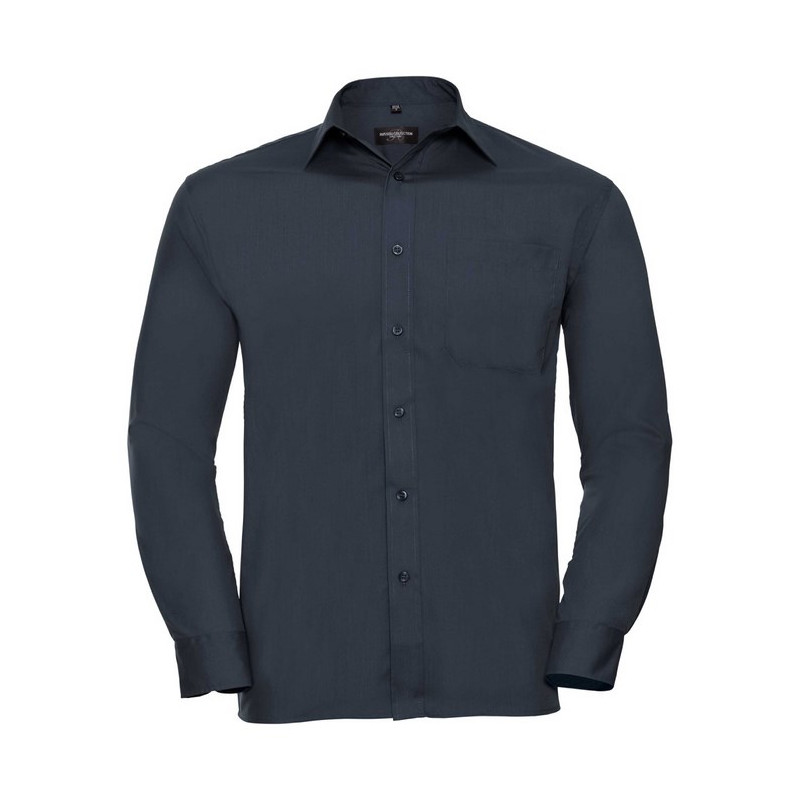 Men`s Long Sleeve Classic Polycotton Poplin Shirt