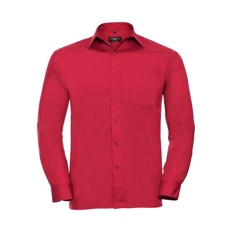 Men`s Long Sleeve Classic Polycotton Poplin Shirt