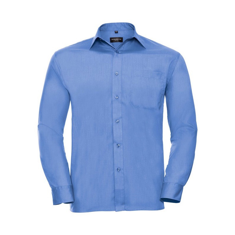 Men`s Long Sleeve Classic Polycotton Poplin Shirt