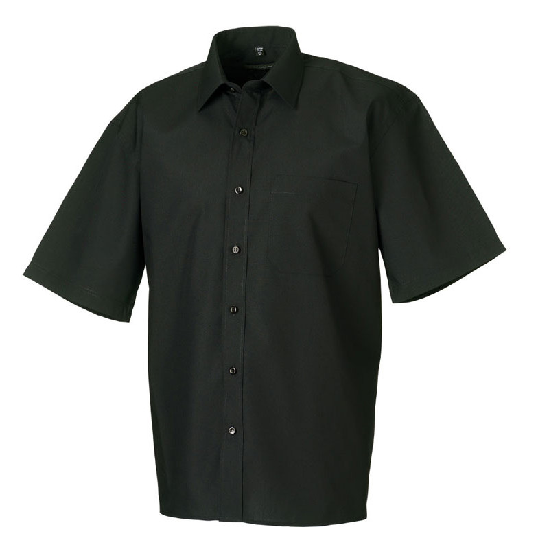pánske`s Short Sleeve Classic Polycotton, čierna, L (41/42)