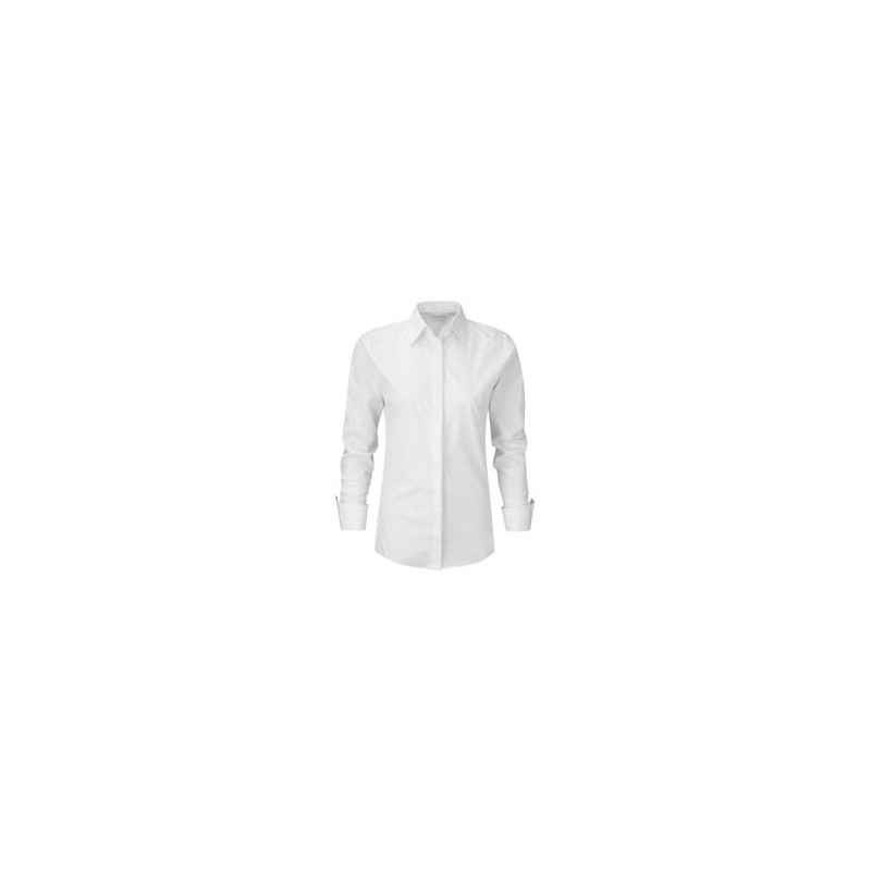 Ladies` Long Sleeve Fitted Ultimate Stretch Shirt