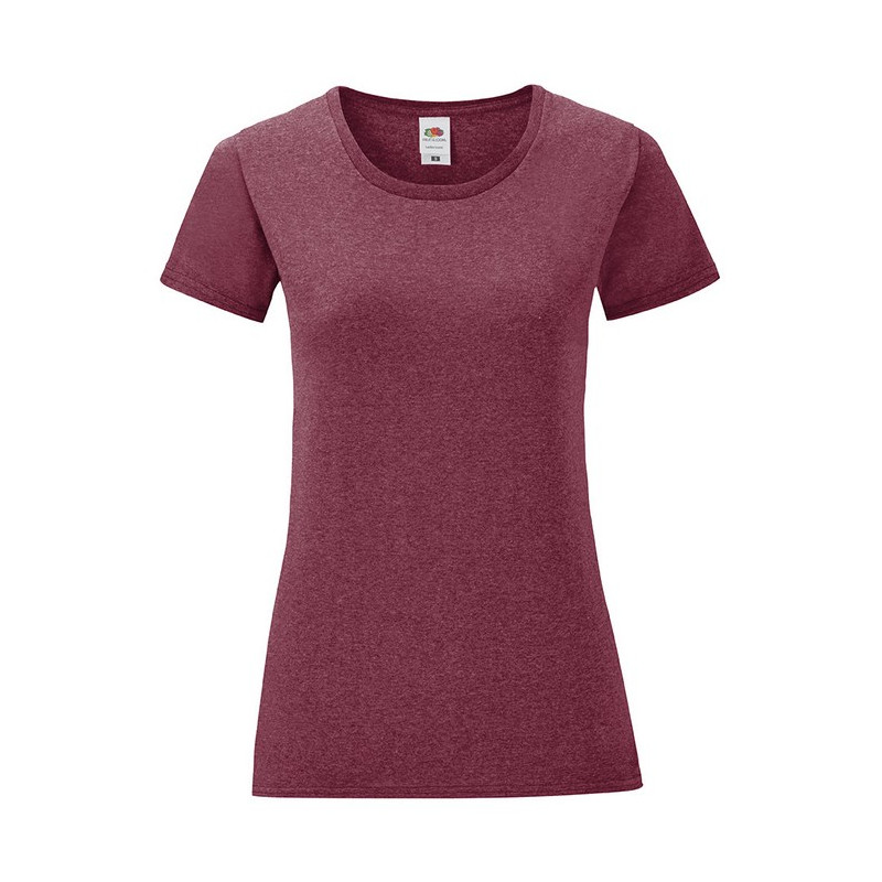 Ladies Iconic 150 T, heather bordová, XL
