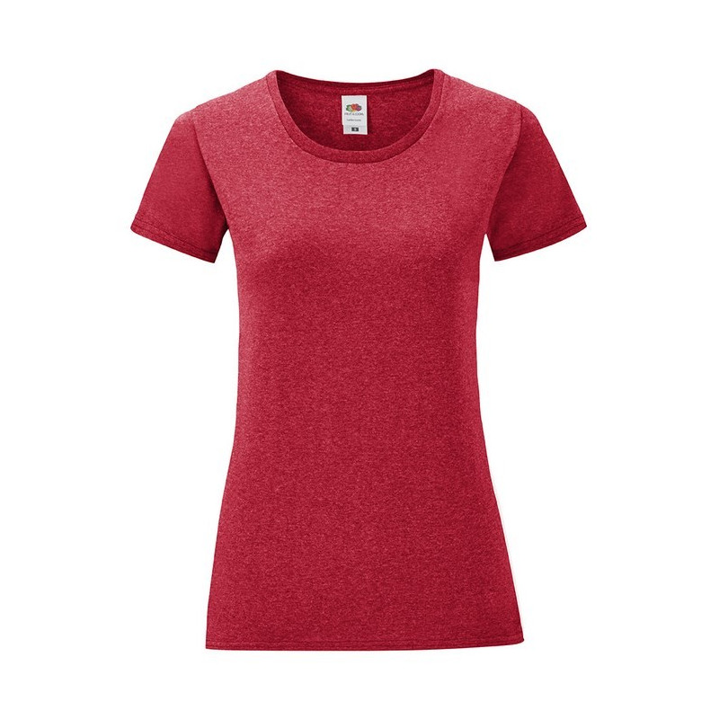 Ladies Iconic 150 T, heather červená, XL