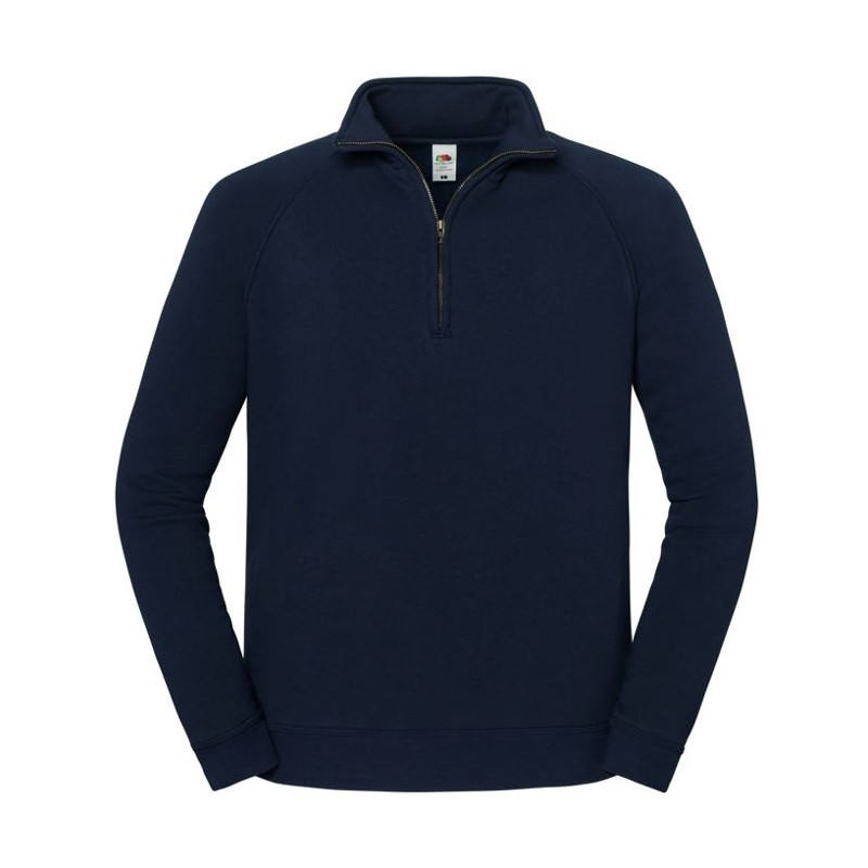 Iconic Premium Zip Neck Sweat, deep tmavomodrá, M