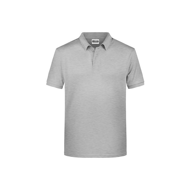 Mens Basic Polo, grey-heather, M
