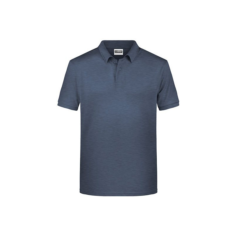 Mens Basic Polo, light-denim-melange, S