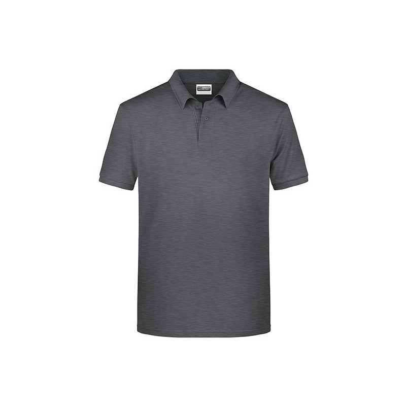 Mens Basic Polo, black-heather, XL
