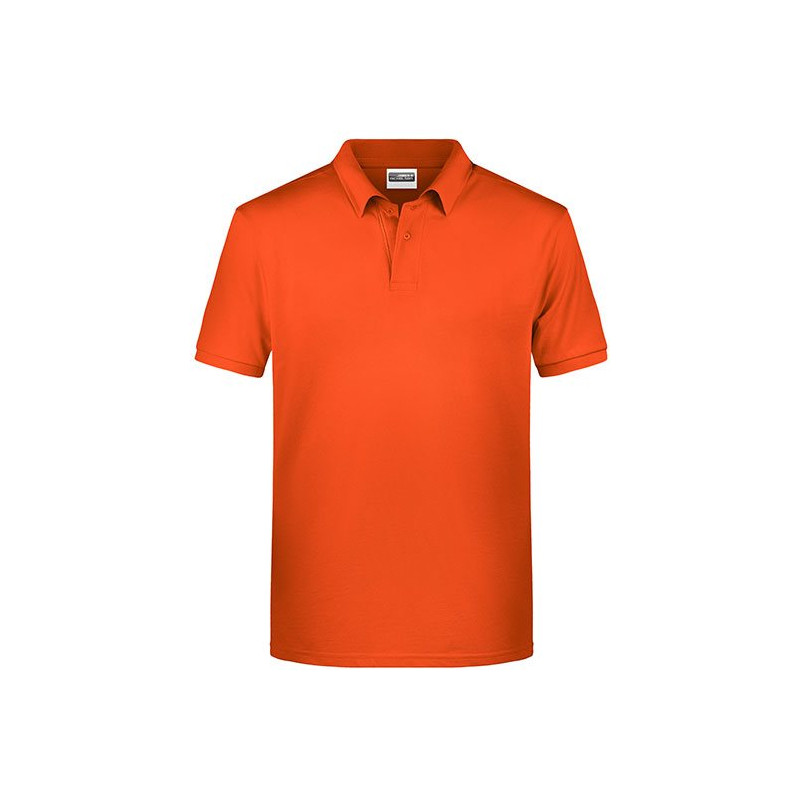 Mens Basic Polo, dark- oranžová, XL