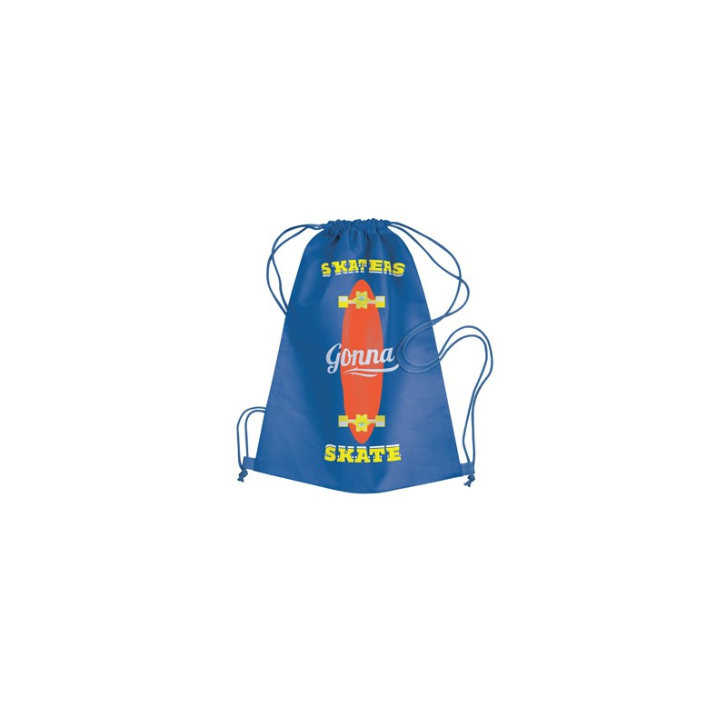 Drawstring bag in non-woven material. Min 500 pcs