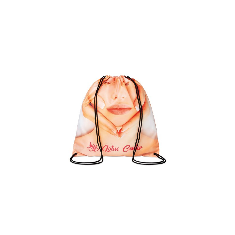Polyester drawstring bag. Min 250 pcs