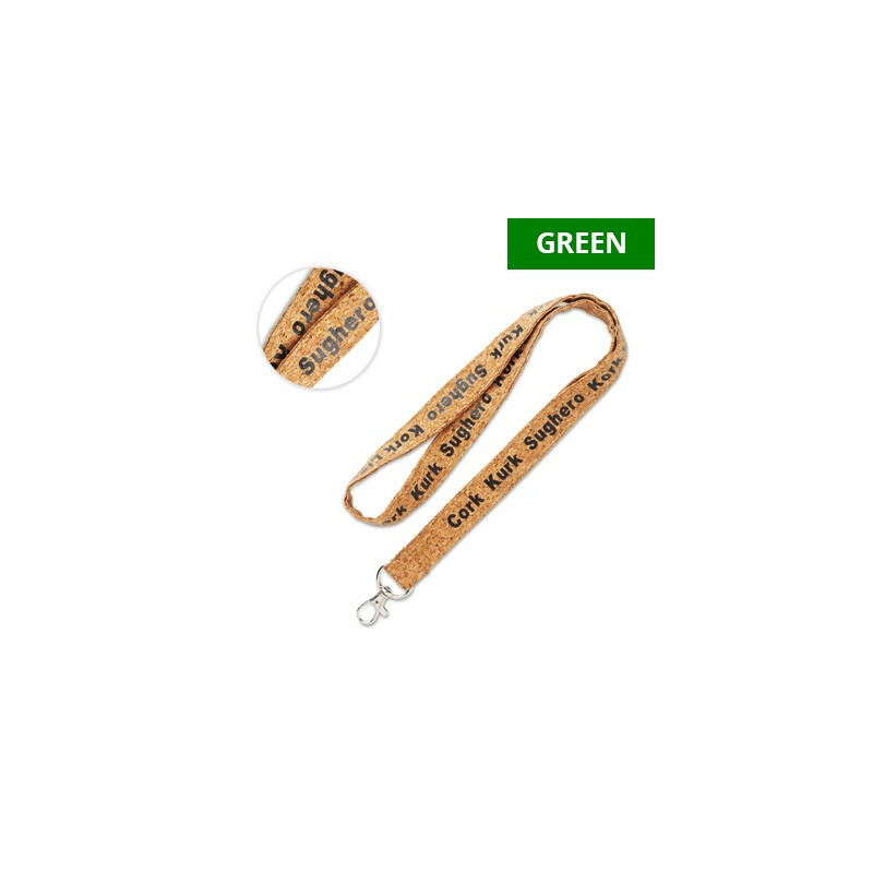 Cork lanyard. Min 100 pcs