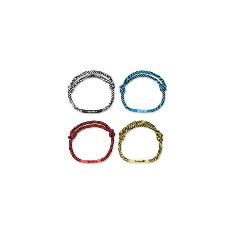 Adjustable 2-tone cord wristband. Min 250 pcs, viacfarebná