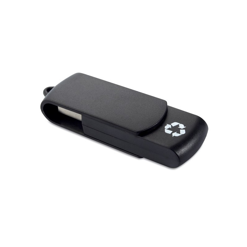 USB Flash disk s otočným mechanizmom vyrobená zo 100% recyklovaného plastového materiálu