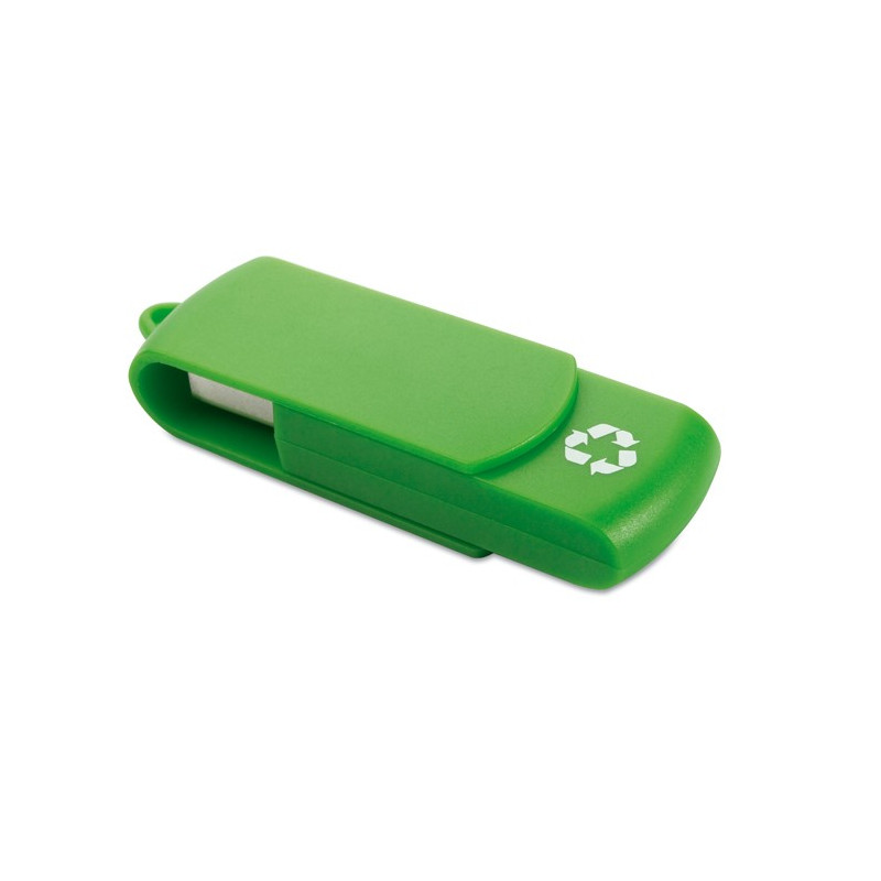 USB Flash disk s otočným mechanizmom vyrobená zo 100% recyklovaného plastového materiálu