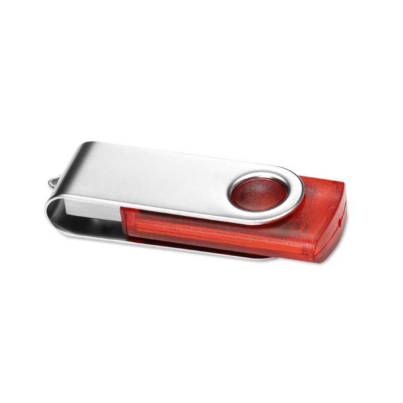 Priehľadná jednotka USB Flash s ochranným kovovým krytom