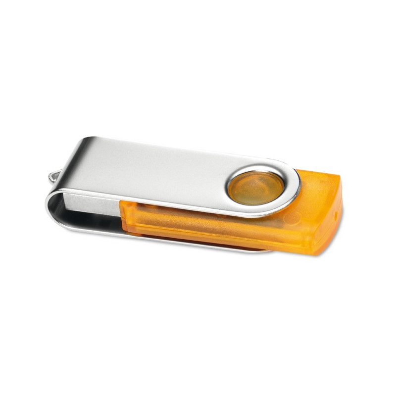 Priehľadná jednotka USB Flash s ochranným kovovým krytom