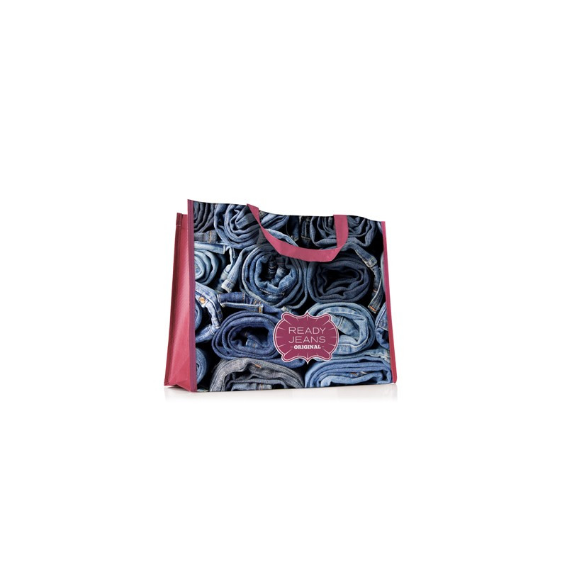 Horizontal shopping bag. Min 1.000 pcs