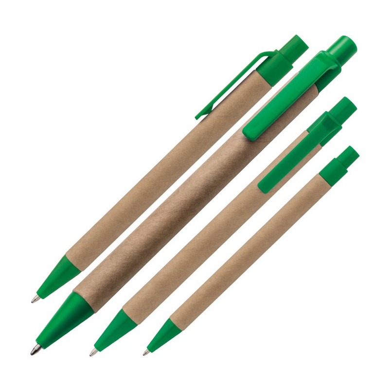 Guľôčkové pero z recyklovaného papiera (modrá náplň)