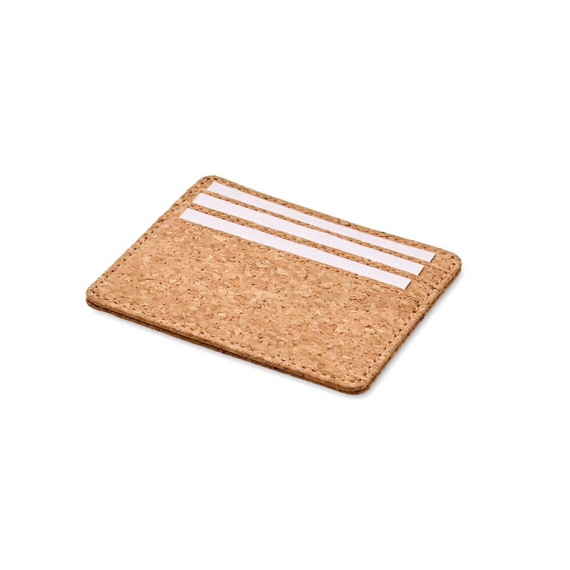 Korkový RFID obal na karty, béžová