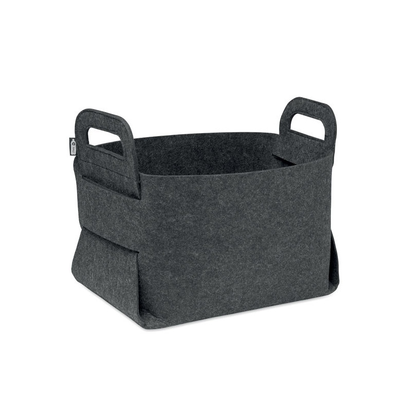 Skladací plstený košík FIALAN, stone sivá