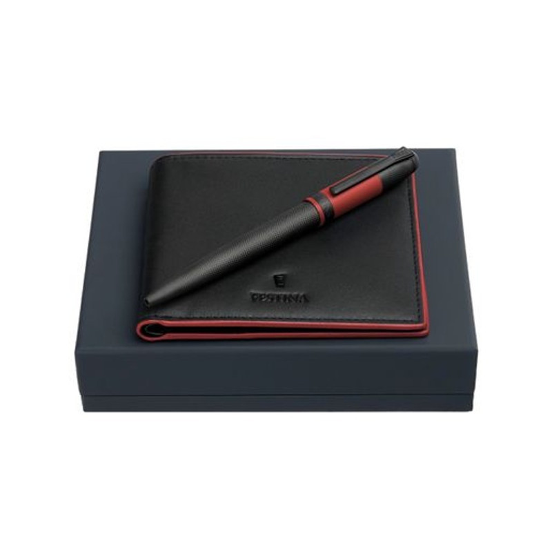 Sada peňaženka a pero Black Edition