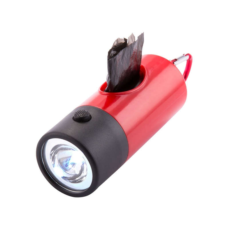 Zásobník so sáčkami na psie exkrementy s LED svetlom