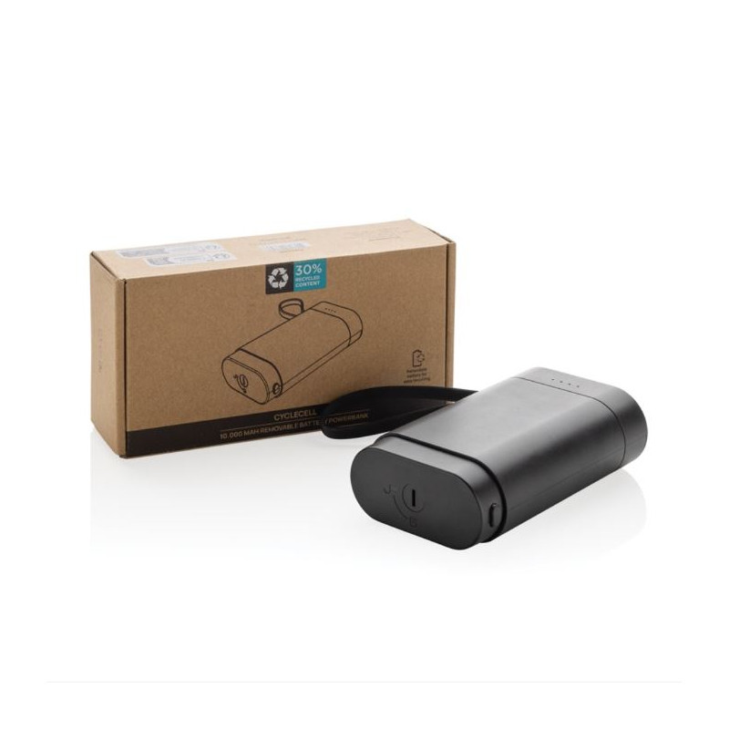 Powerbanka 10000mAh CycleCell s odnímateľnou batériou