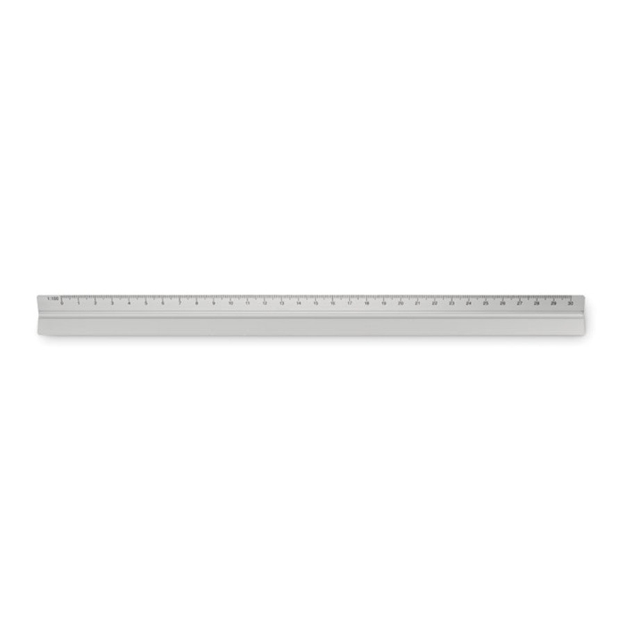 Hliníkové pravítko 30cm, dull strieborná