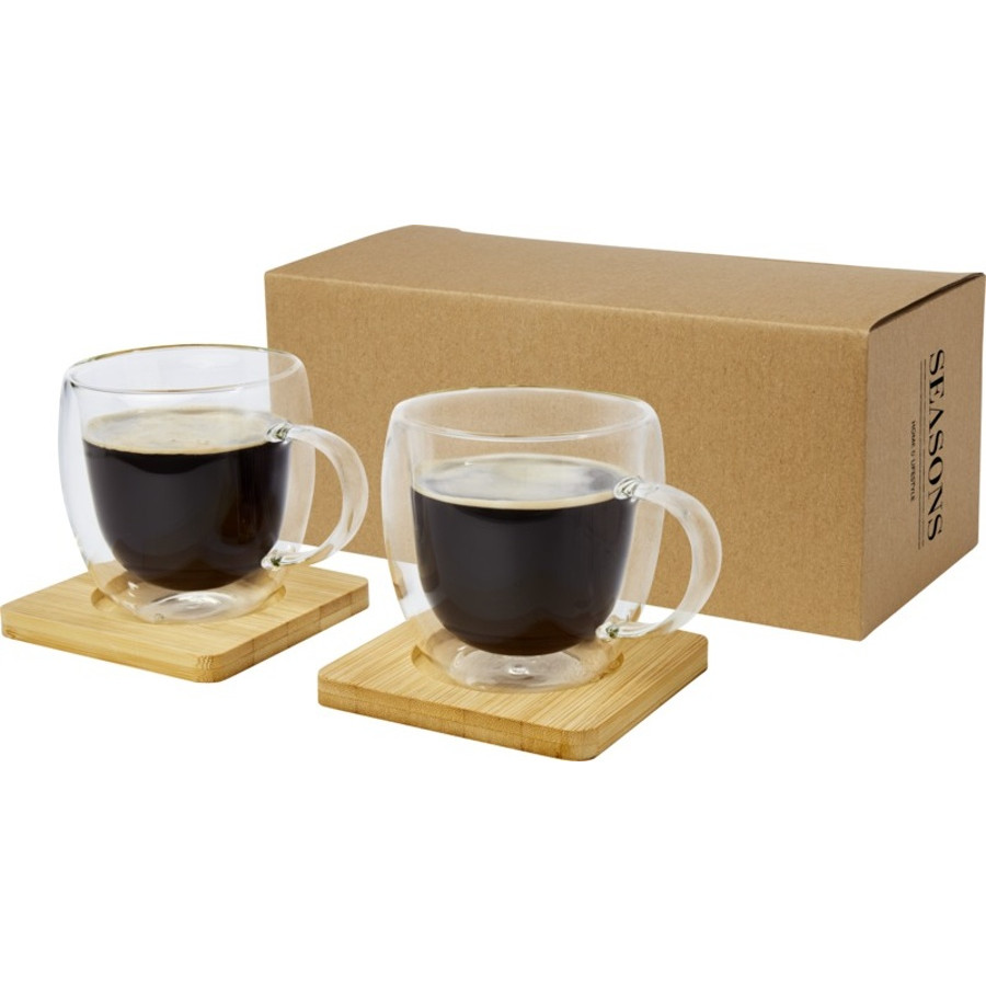 Sada dvojstenných šálok 250 ml s podšálkami