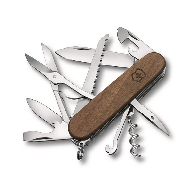 HUNTSMAN WOOD, vreckový nôž (13 funkcií), hnedá