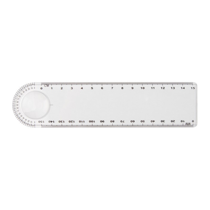 Pravítko, 15cm s lupou