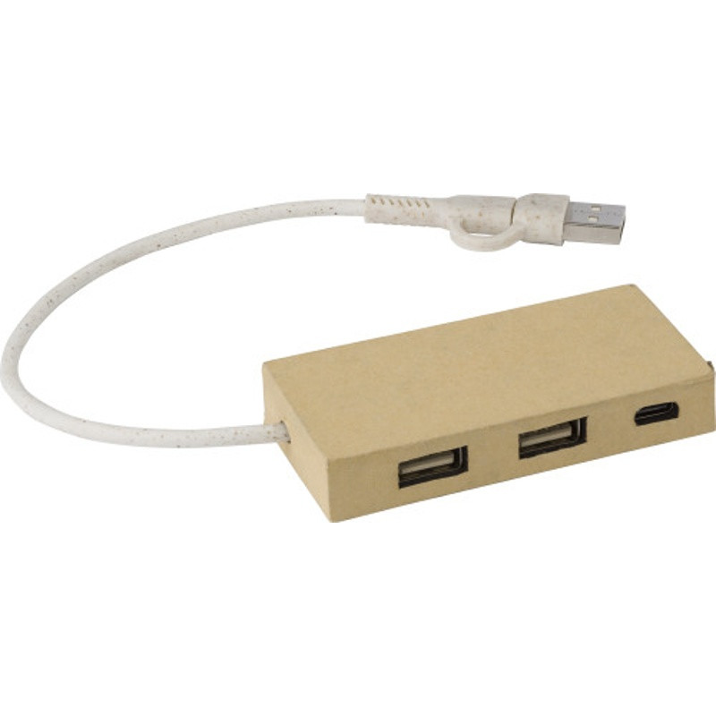 USB rozbočovač z recyklovaného papiera