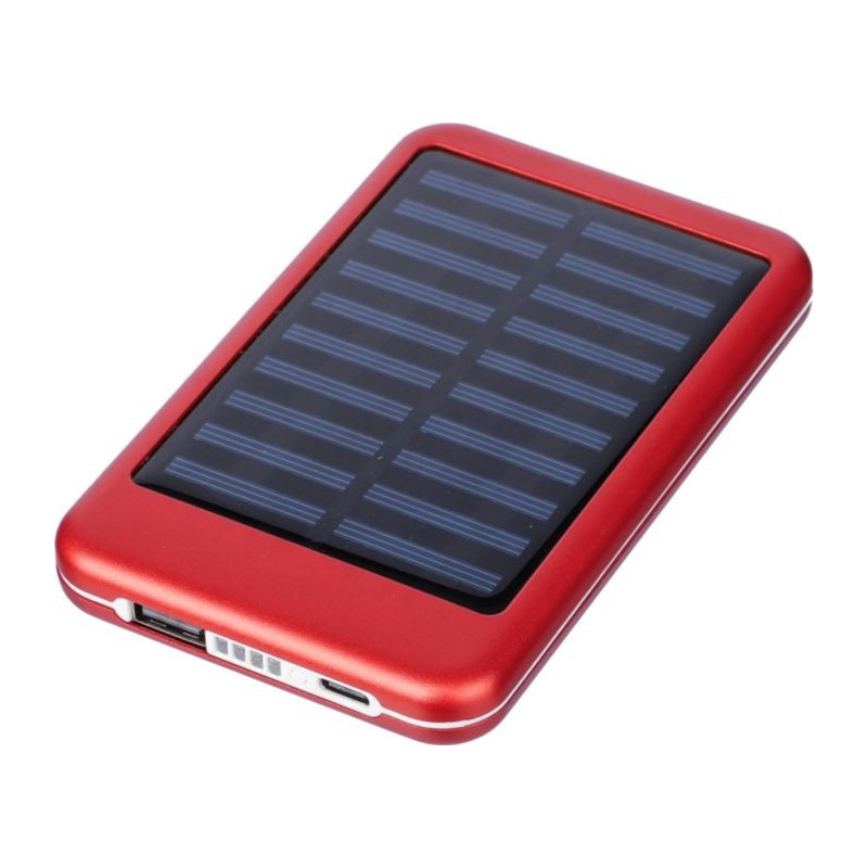 Hliníková solárna powerbanka 4000 mAh