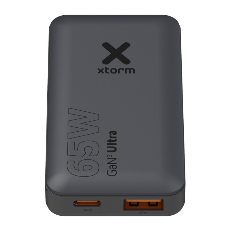 Cestovná nabíjačka Xtorm s káblom (65W), čierna