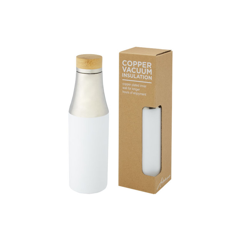 Nerezová termo fľaša (540 ml) s medenou vákuovou izoláciou a bambusovým viečkom