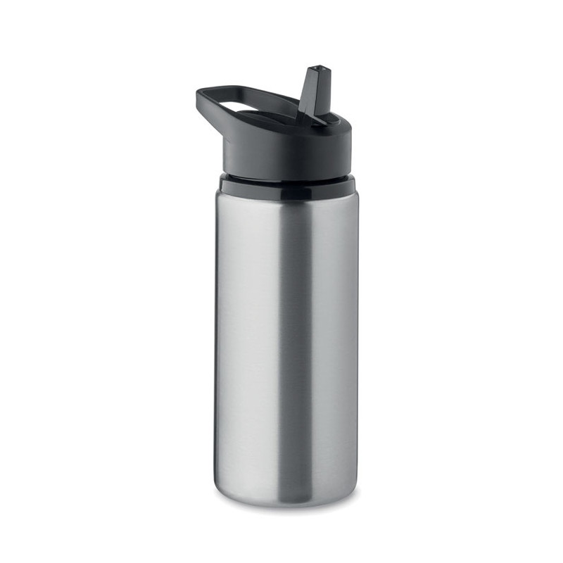 Fľaša 500 ml z recyklovaného nerezu so slamkou