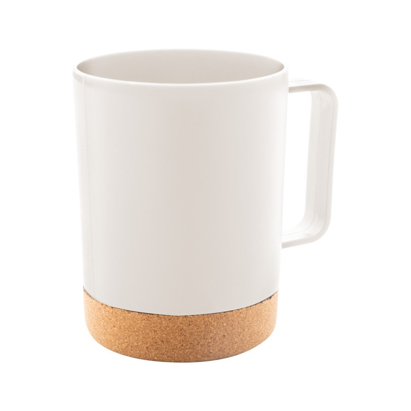 Plastový hrnček 400 ml s korkovým dnom