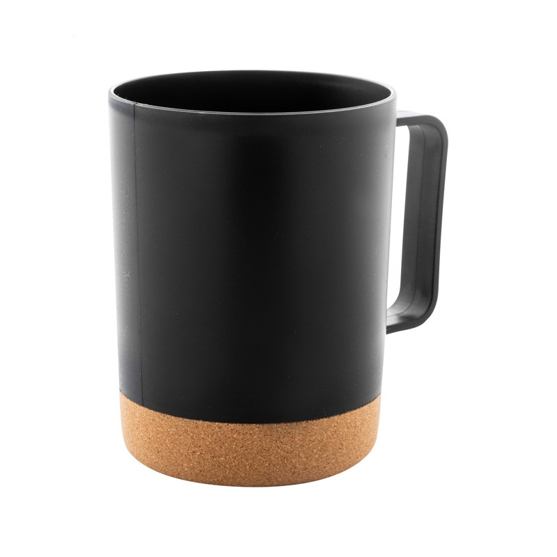 Plastový hrnček 400 ml s korkovým dnom