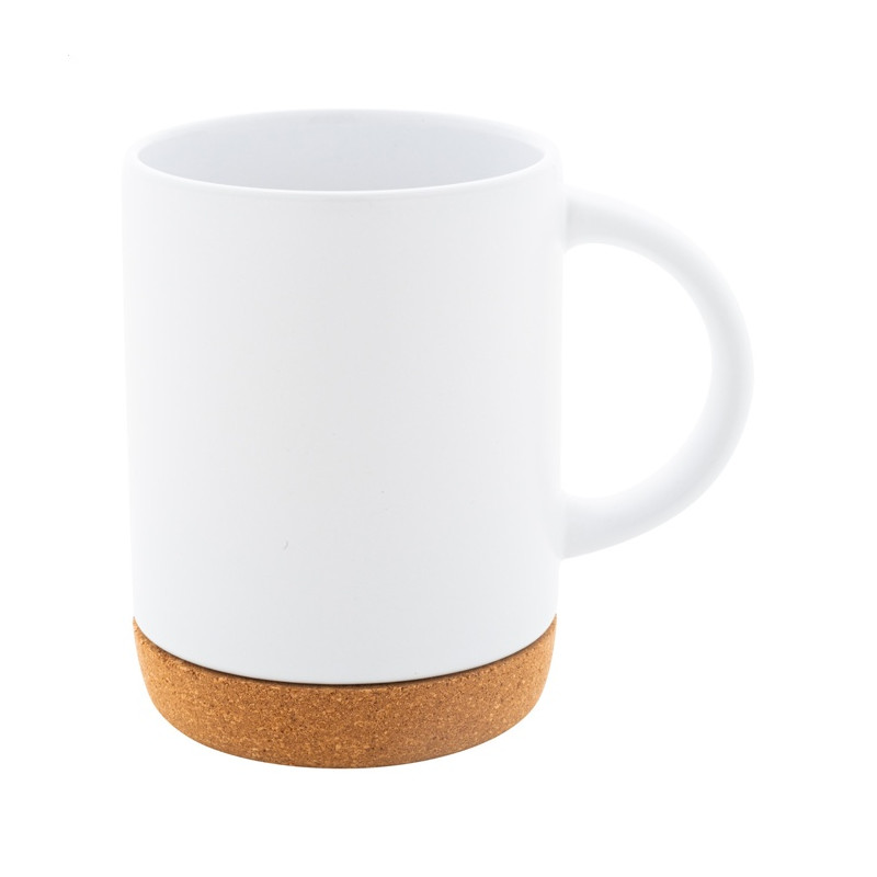 Matný keramický hrnček 280ml s korkovým dnom