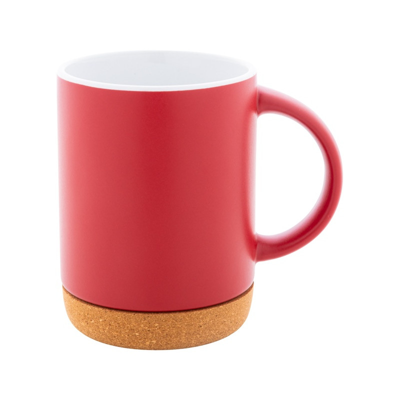Matný keramický hrnček 280ml s korkovým dnom