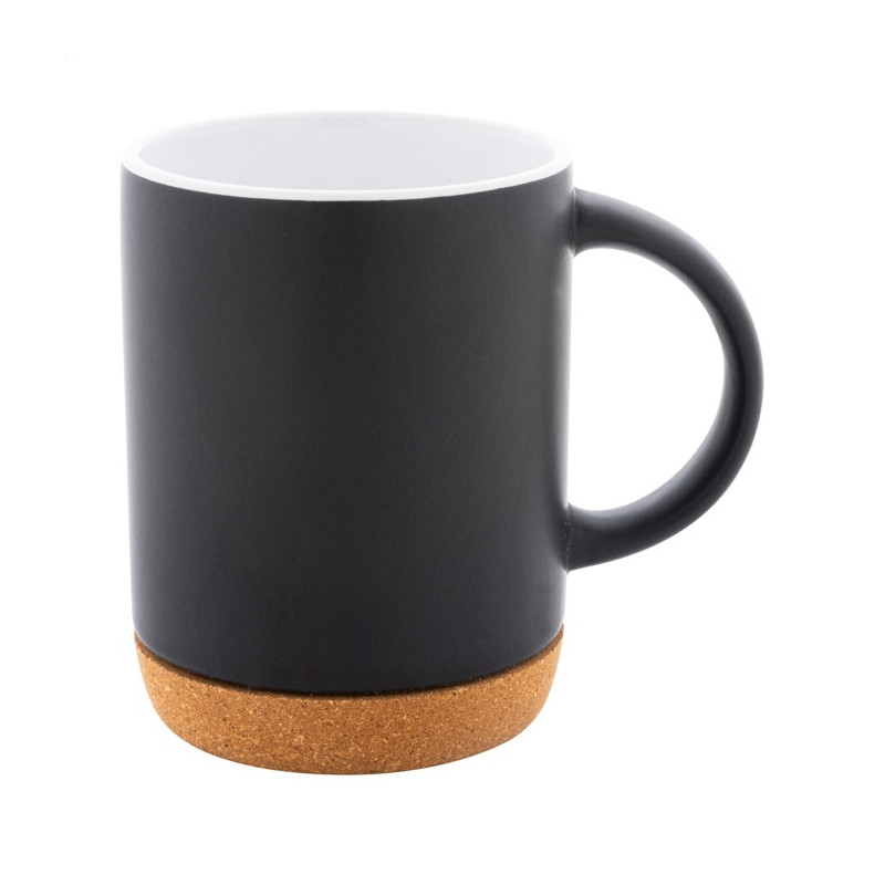 Matný keramický hrnček 280ml s korkovým dnom